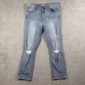 Principle Denim Jeans Womens 30 Light Wash Distressed Mamma Mia Style Ripped USA